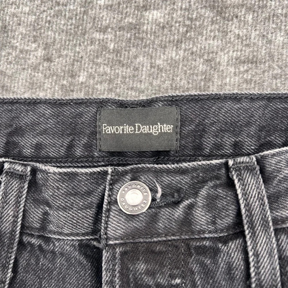Favorite Daughter The Otto High Rise Boyfriend Ankle Jeans Asphalt Black Size 26